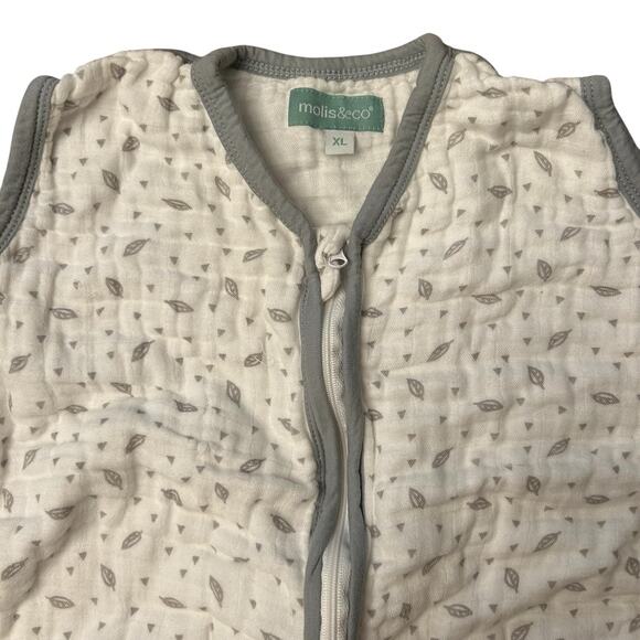 Molis & Co Muslin Baby Sleepsack Sleep Blanket XL Extra Large Gray & White (4) - Picture 5 of 10